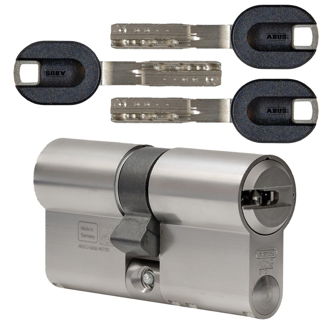 ABUS Bravus.3500 MX Doppelzylinder 30|40 | Magnet-Technologie | Kopierschutz Ziehschutz Bohrschutz | Not- und Gefahrenfunktion | Patentschutz 2038 | 3 Schlüssel + Sicherungskarte | Einzelschließend
