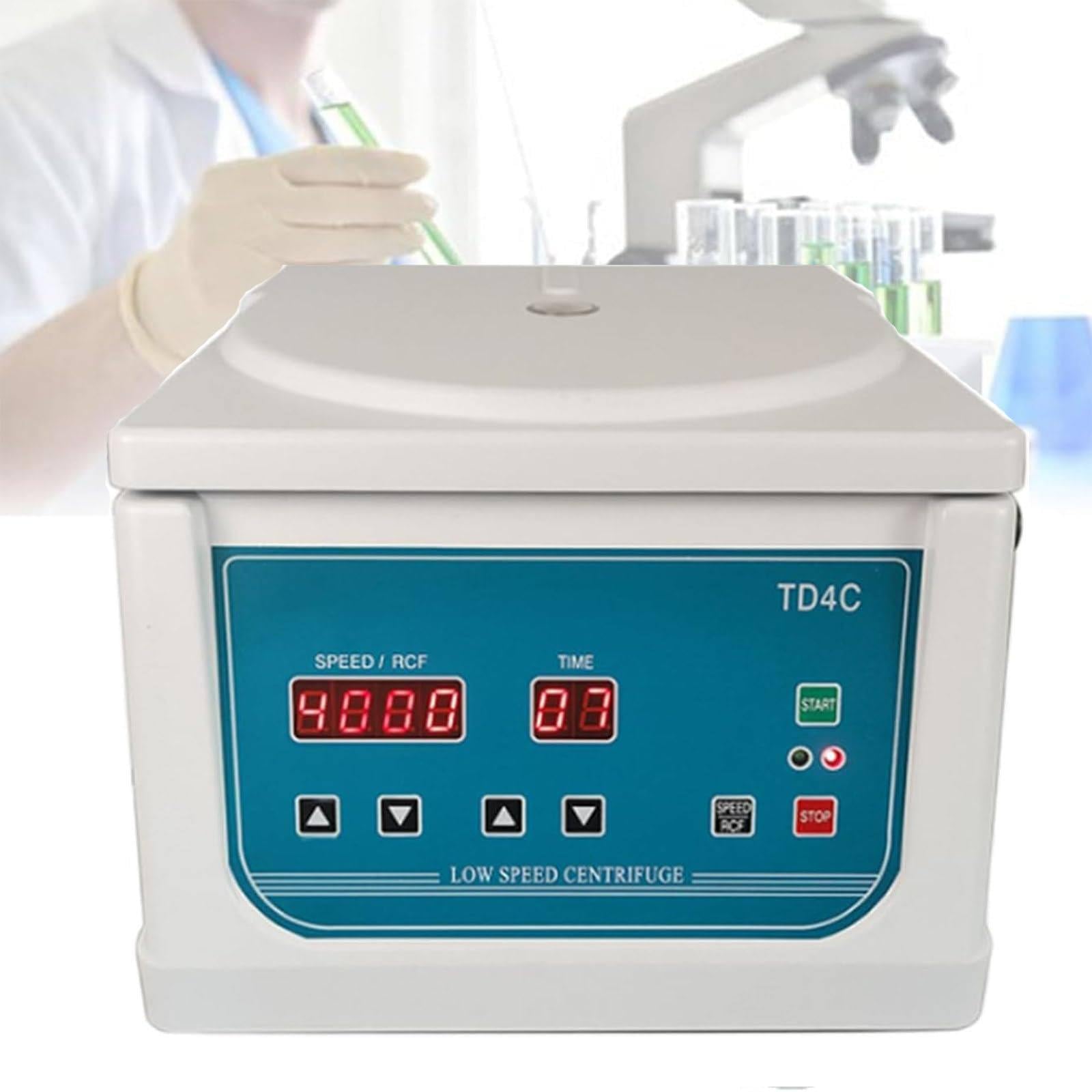 Centrifugeuse De Laboratoire, Professionnelle Centrifugeuse PRP Plasma avec 4000 RPM,Minuterie De 90 Min, Max 2150xg RCF pour La Pratique Médicale Sang/Sérum/Plasma/Graisse