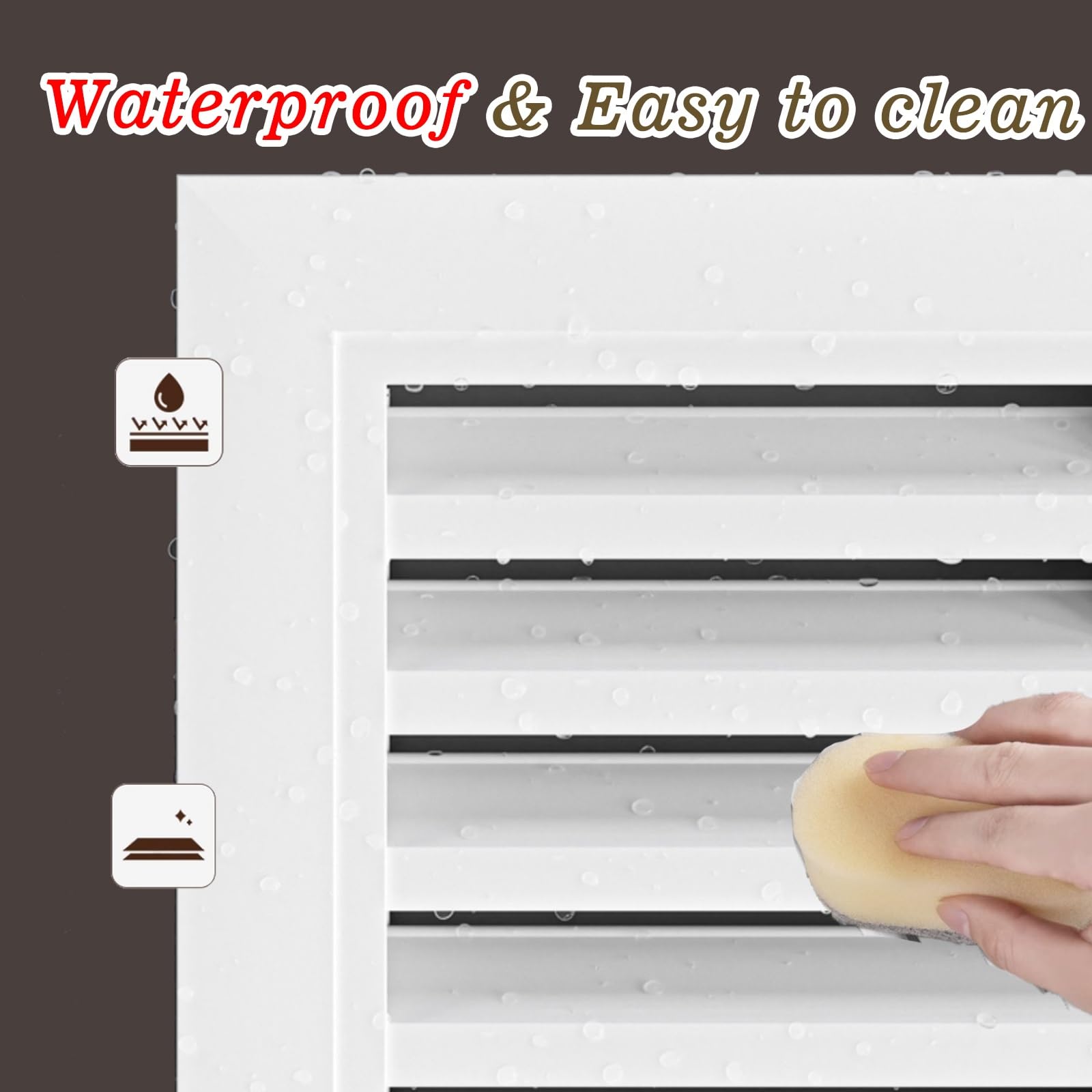 Tapa de ventilación con Rejilla para hastiales de armarios, cobertizos y áticos - Rejilla de Retorno de Aire de Cocina, Puerta de Acceso a fontanería (A 30x130cm/12x52in)