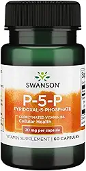 Swanson P-5-P (piridoxal-5-fosfato) Vitaminb-6 20 miligramas 60 cápsulas