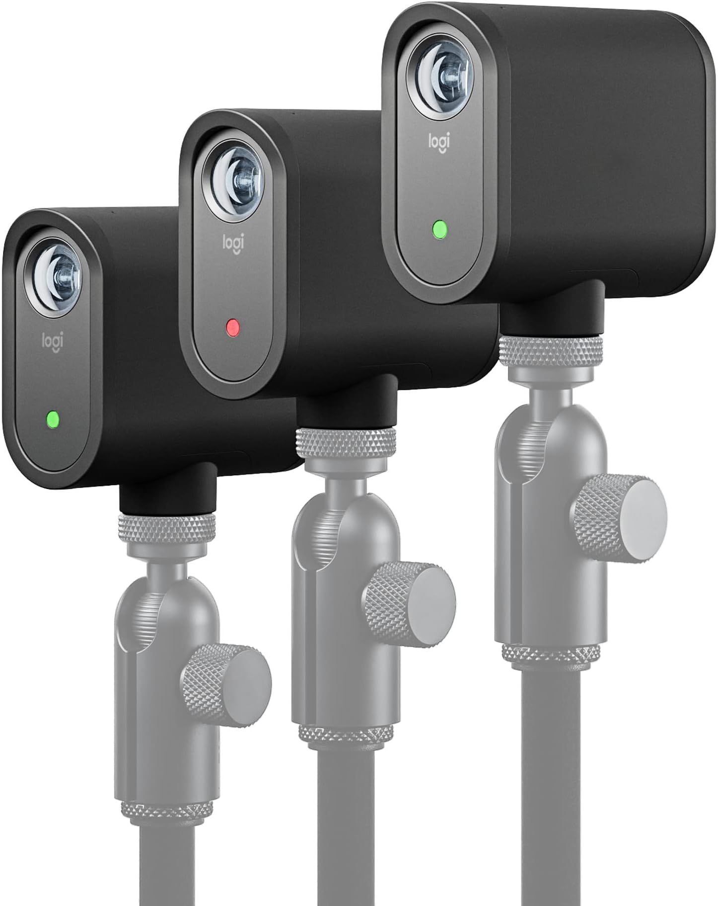 Logitech for Creators Mevo Start 3-Pack, Wireless 1080p HD Multi-Camera Live Streaming, Intelligent App Control, Stream via Wi-Fi—Black