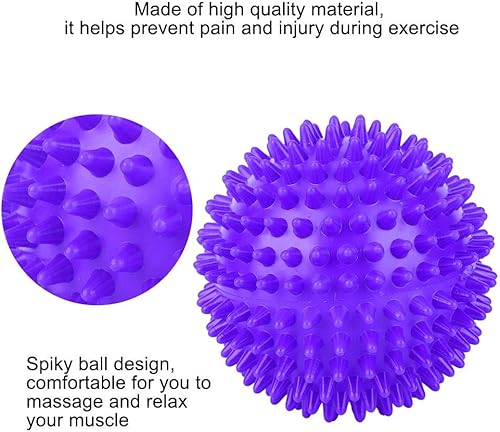 Miniatura 5 de ZJchao Bolas de masaje con puntas, bola masajeadora de dolor muscular de 3.0 in3.5 in, puntiagudas para masaje de espalda de tejido profundo, bolas