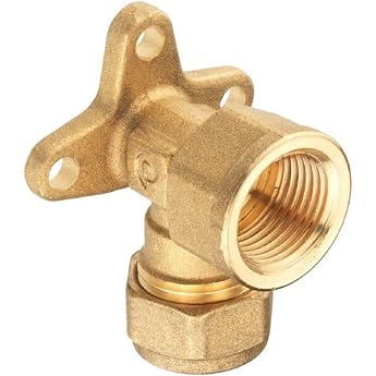 CORNAT TEC584416 1/2 inch x 15mm brass wall plate