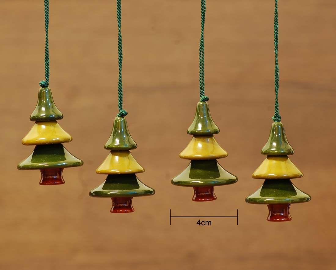 Maya Organic Handcrafted Wooden Christmas Decor : Pine (Set of 4) - Image 2 thumbnail