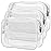 PACKISM Clear Makeup Bag - 3 Pack Clear Travel Bags for Toiletries for Women, Cosmetic Bags Carry on Toiletry Travel Essentials, White Large