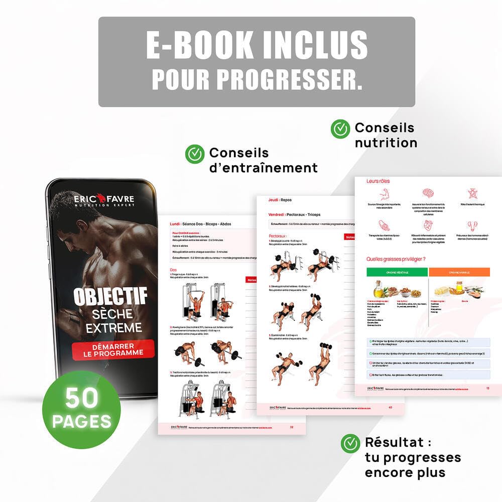 PACK SÈCHE EXTREME - Iron E.A.A Ultra Fat Burner + L-Carnitine Pro Zero + eBook Perte de Poids - Eric Favre