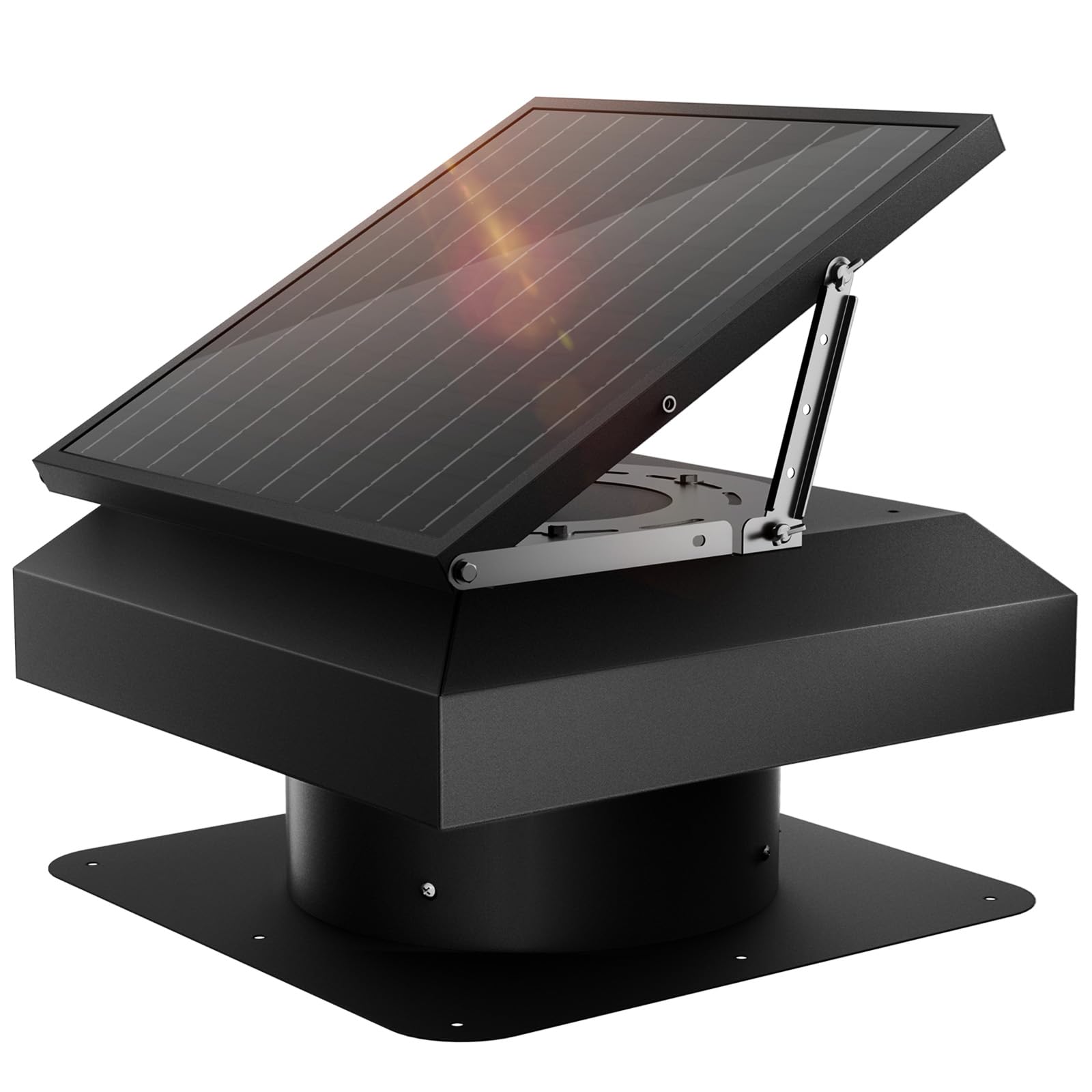 honampguan solar attic fan with thermostat 40 watt solar roof vent fan 1234 2000 cfm cools up to 2500 sqft 2 modes