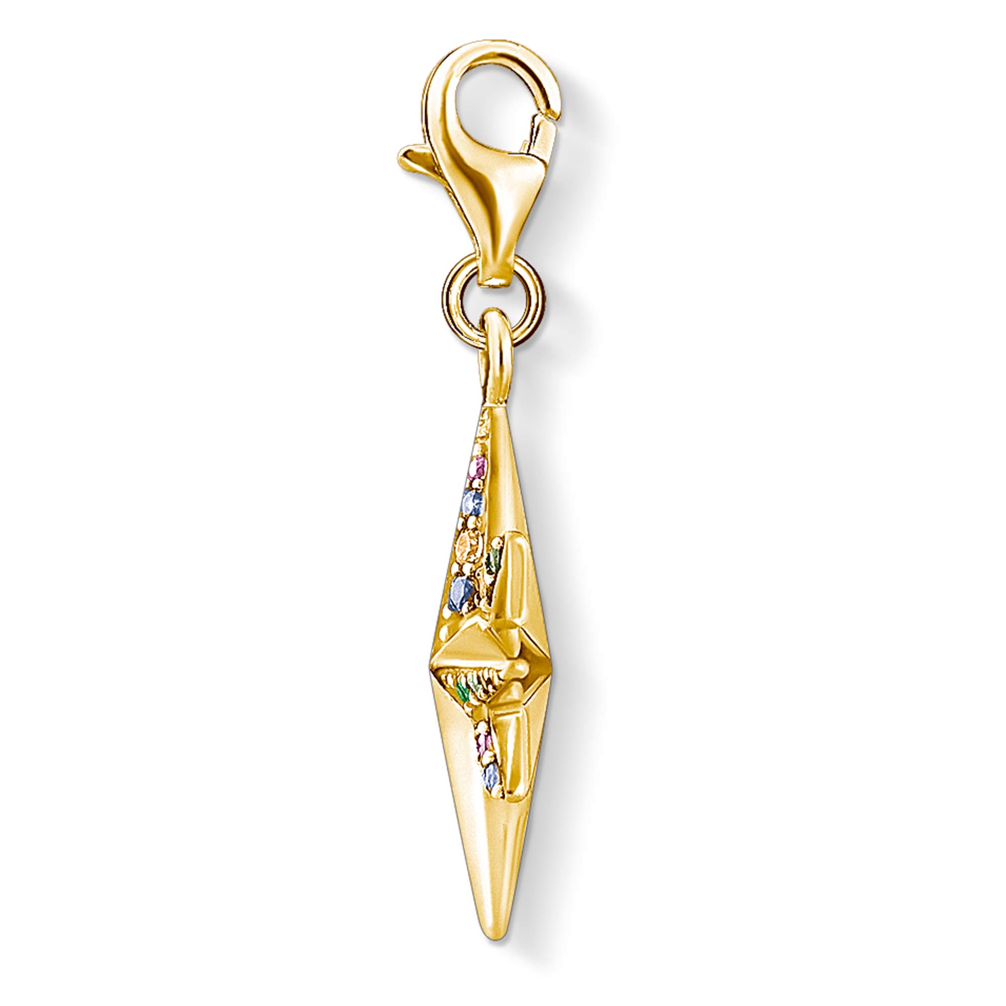 Thomas Sabo Damen Charm-Anhänger Stern bunt 925 Sterlingsilber 1817-342-7