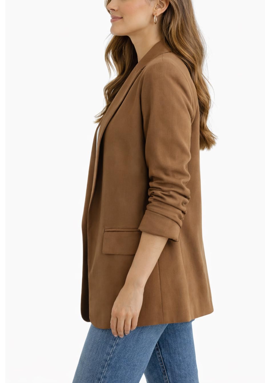 Veste,Blazer,Colore Singolo, Manico a 3/4
