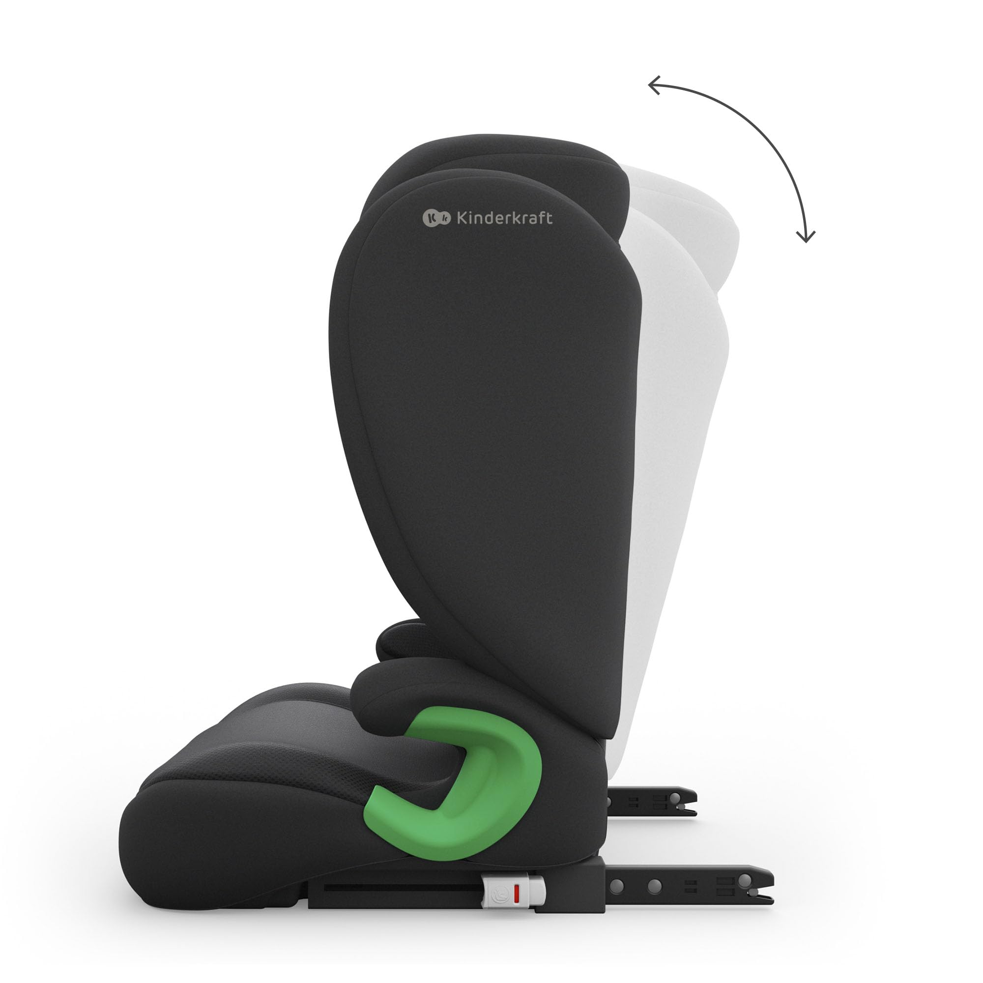 Kinderkraft JUNIOR FIX2 PRO I-SIZE Seggiolino auto 15-36 kg, Gruppo 2-3, 100-150 cm, con Isofix, Poggiatesta regolabile, Sistemi di sicurezza, Leggero Facile da trasportare, Facile da pulire, Nero