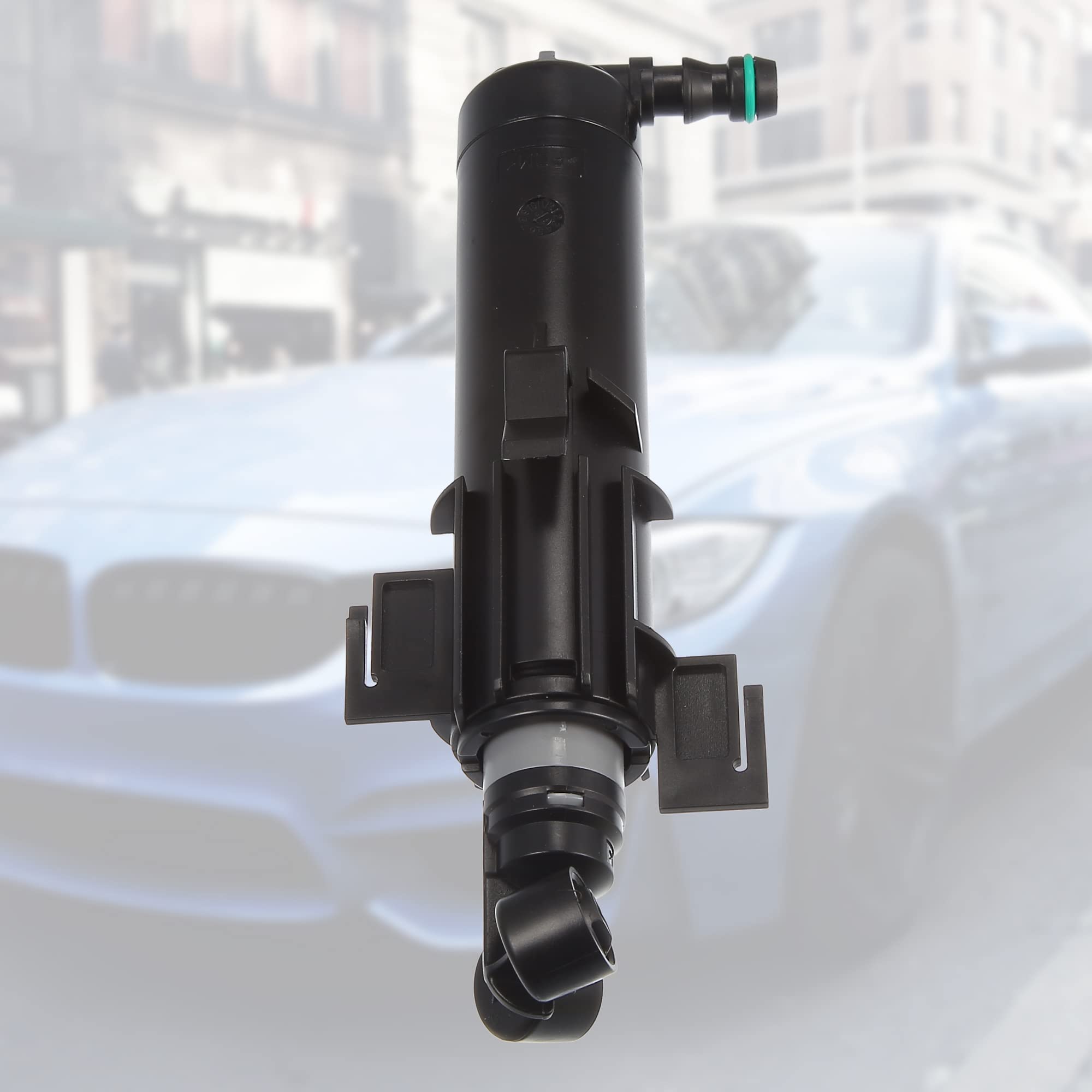Buse Lave-glace Phare BMW 61677246087 - Côté Conducteur Avant - Plastique Noir - Compatible 650i, 640i, M6