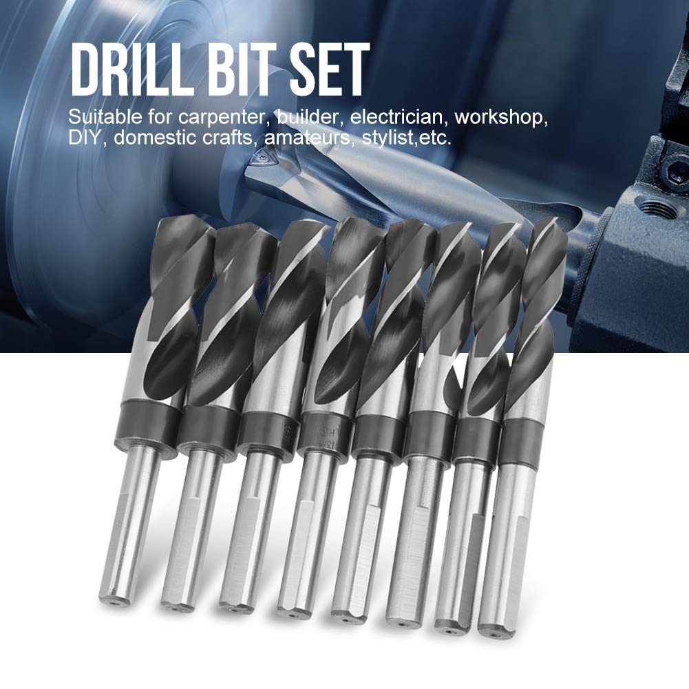Lot de 8 Forets Hélicoïdaux en Acier Rapide HSS, Traité Thermiquement, pour Atelier et Bricolage