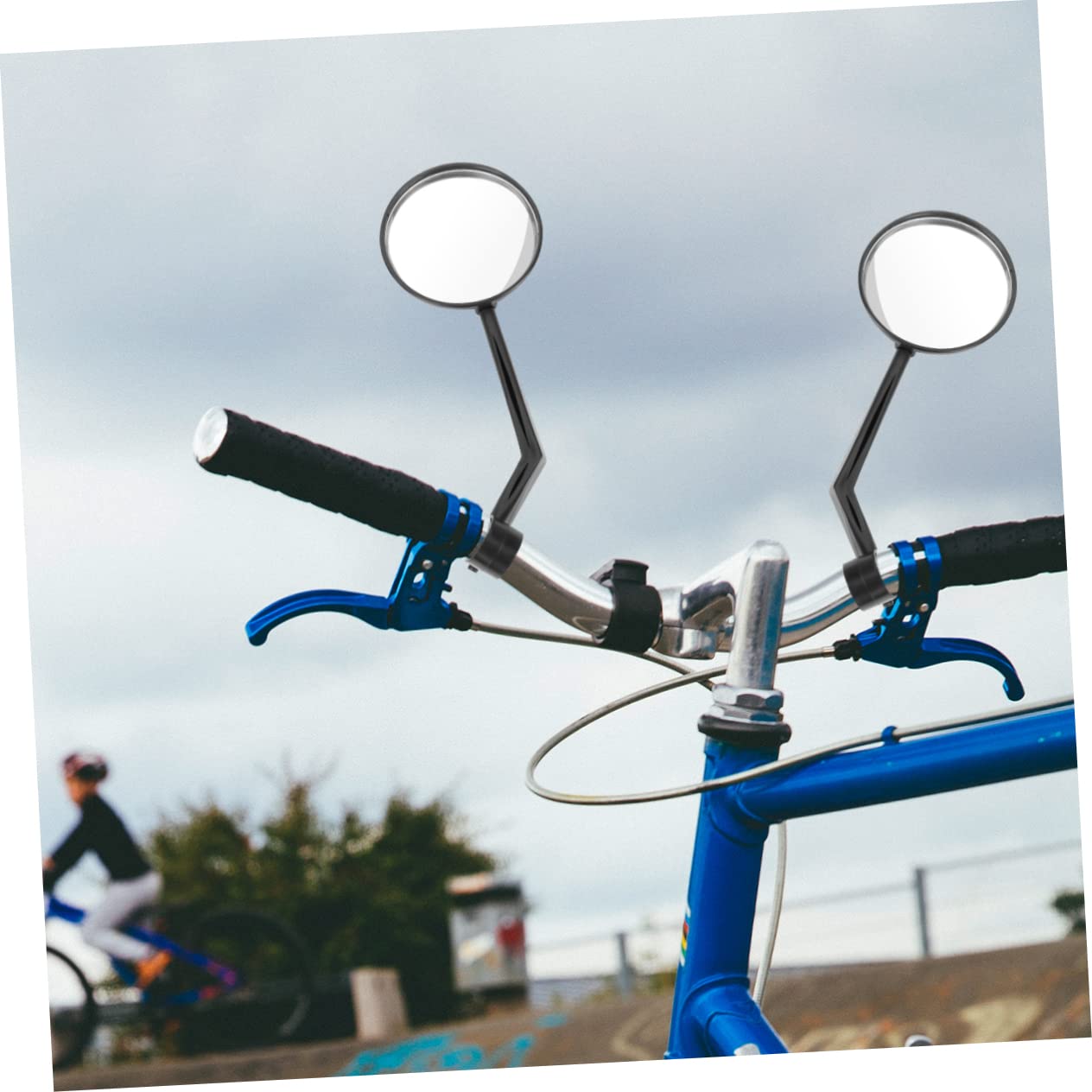 Toddmomy 2Pcs Rear View Mirrors for Bike Rotating Convex Handlebar Safety Mirrors Cycle Accessories for Handlebars Easy Install Rearview Bike Mirror