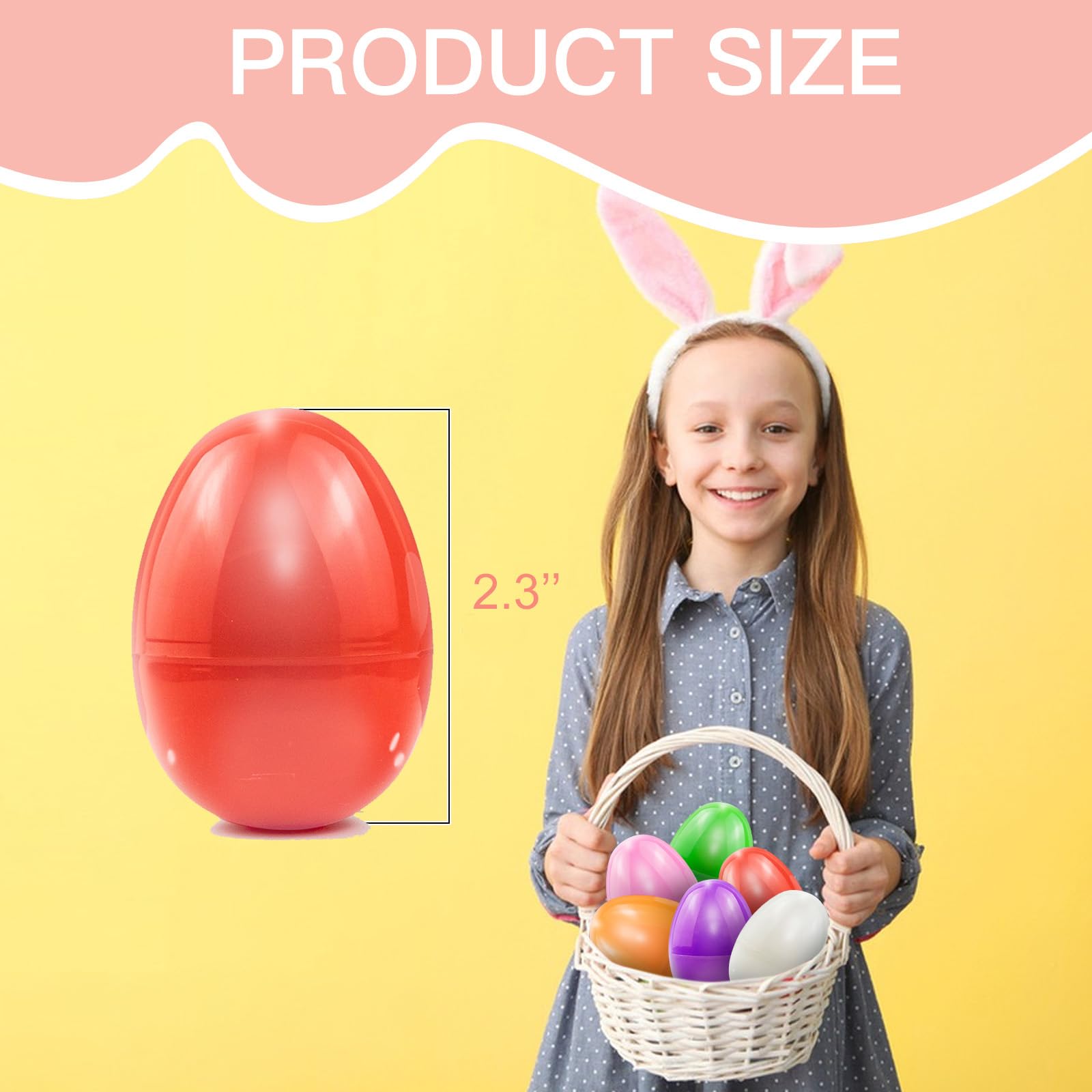 24 Uova Di Pasqua In Plastica Luminosa Grandi 8,9 Cm - Vuote E Riempibili, Colorate, Ideali Per Caccia Alle Uova E Sorprese