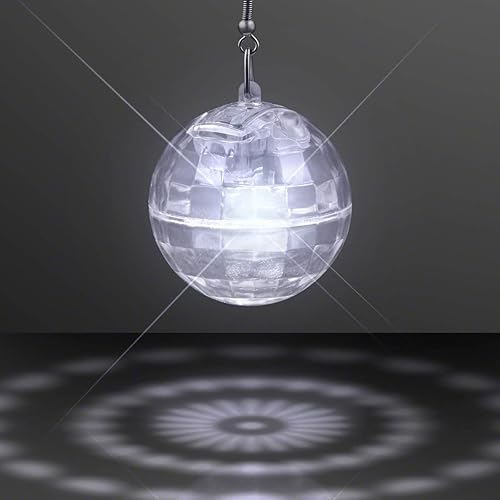 Miniatura 3 de Pendientes de luz LED con bola de discoteca para mujer, Plástico