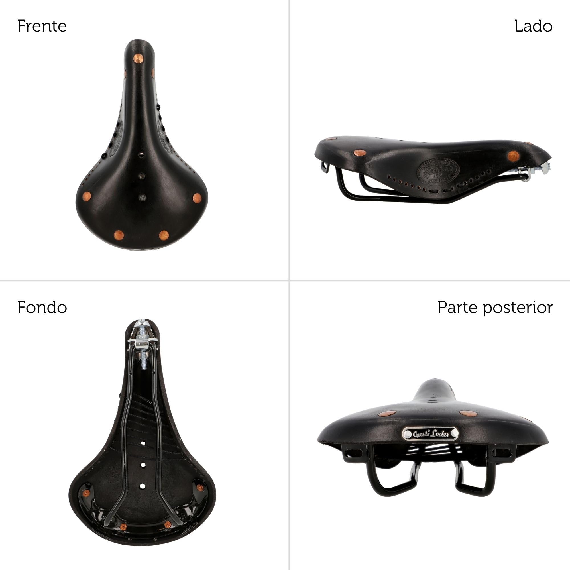 Gusti Cuero Bernhard H. - Sillín de Piel para Bicicleta Silla de Montar Color
