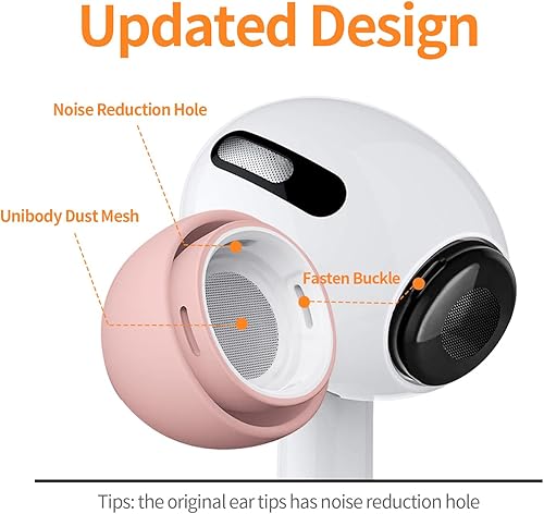 Miniatura 2 de Janient 3 pares de almohadillas de repuesto para Airpods Pro 12, puntas de goma de silicona con orificio de reducción de ruido para Airpods de 1 y 2