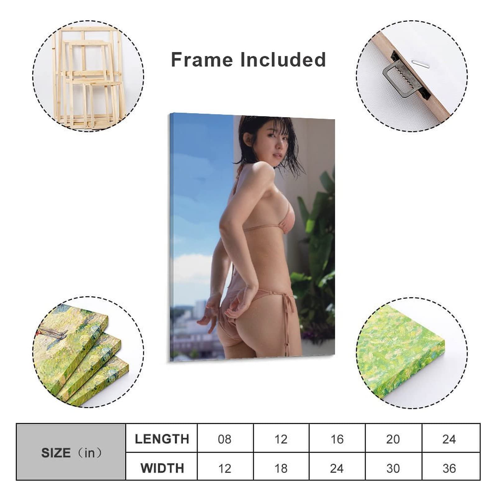 Amazon.co.jp: えなこセクシービキニ写真ポスター 1 キャンバス 壁