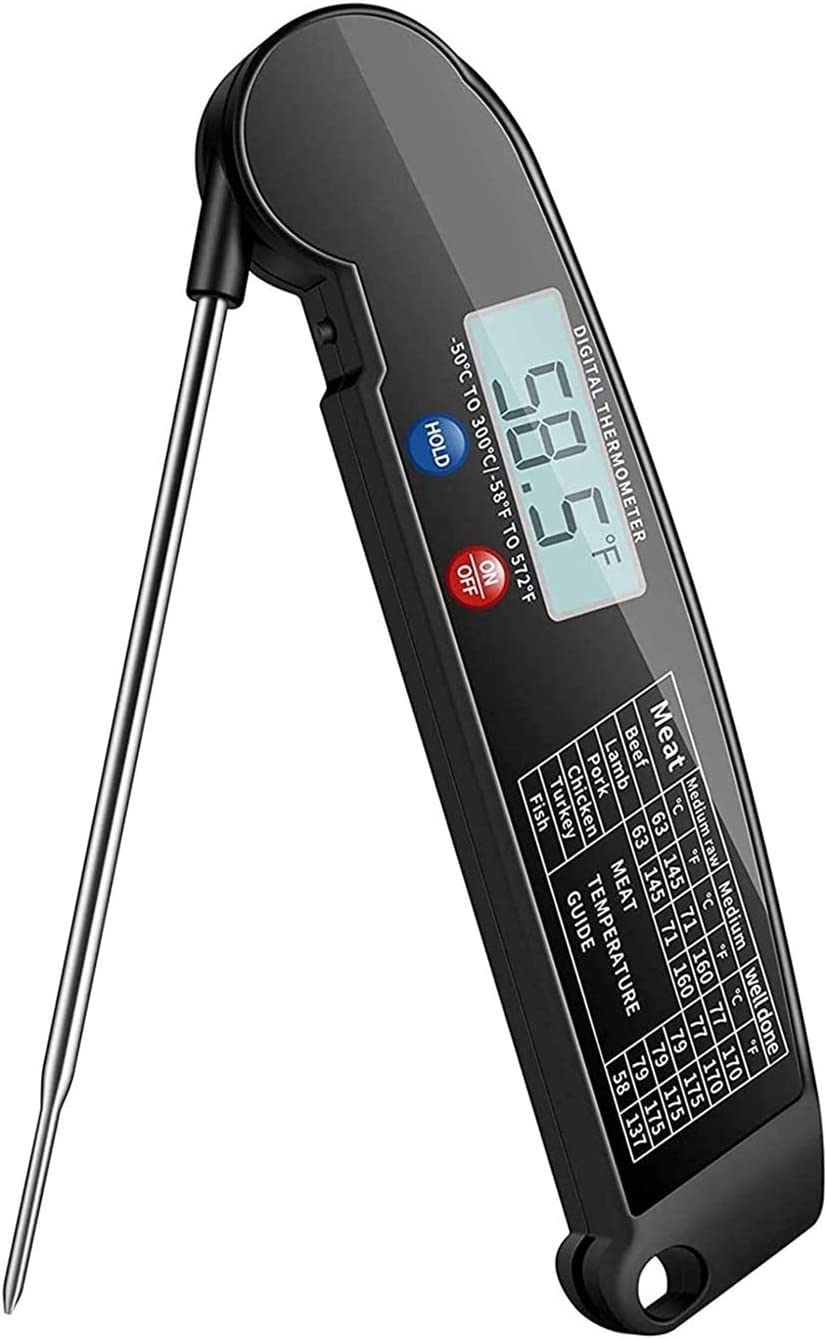 LIIAV Termometro a lettura istantanea - Miglior termometro ultra veloce impermeabile con retroilluminazione e calibrazione del termometro for alimenti digitali for cucina, cottura all'aperto, BBQ, e g