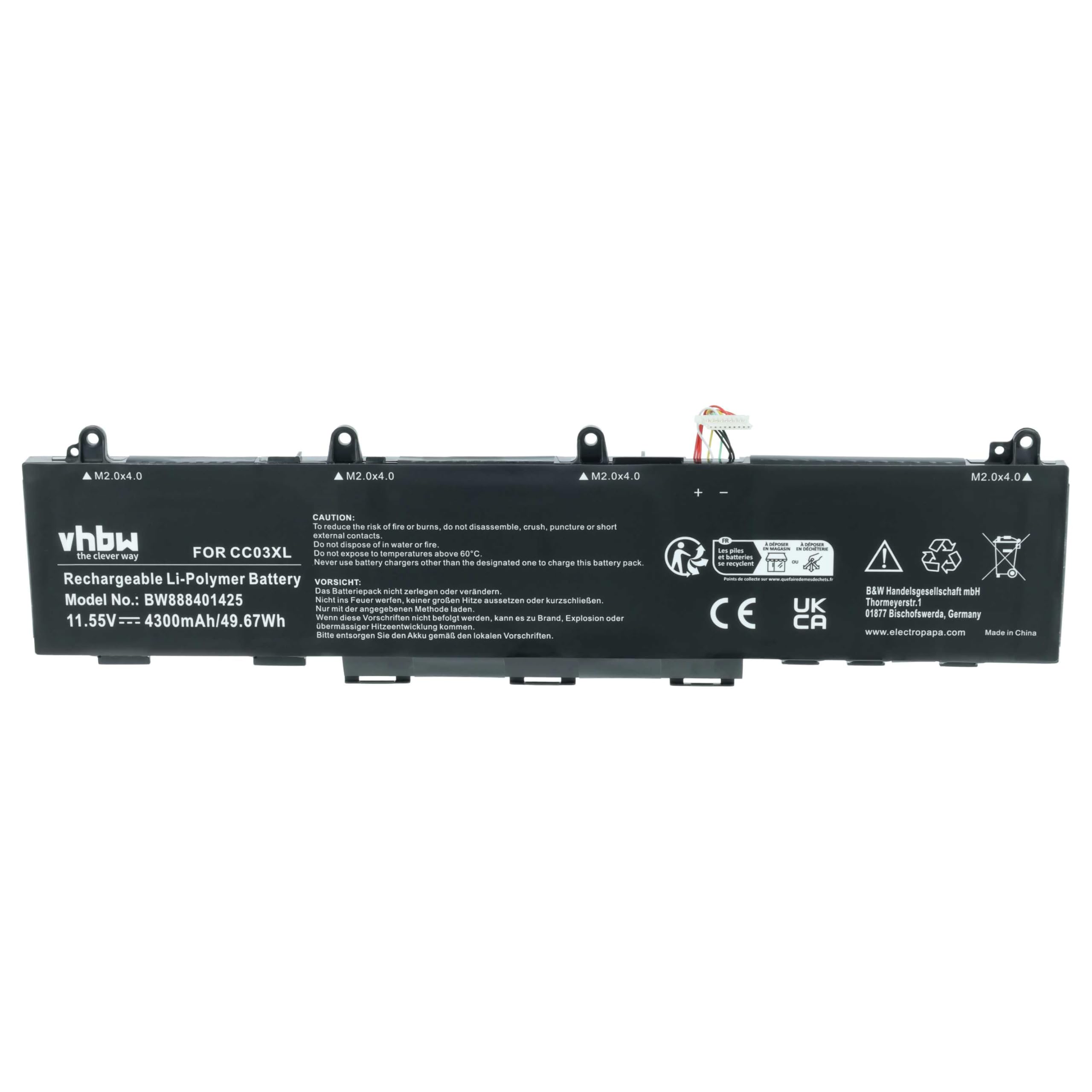 vhbw Batería reemplaza HP L77608-1B1
