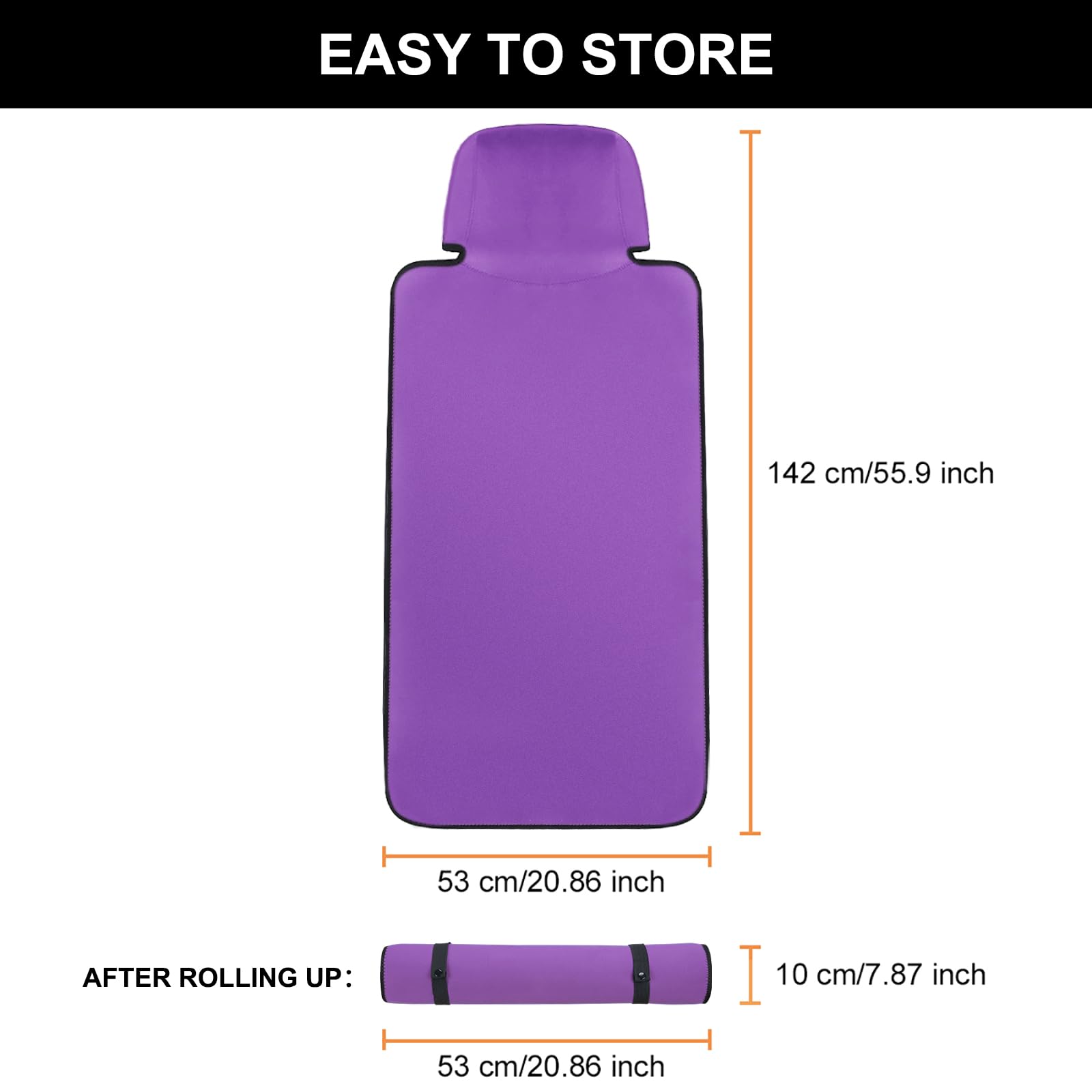 INFANZIA Funda de asiento impermeable de alta calidad, 2 piezas, protector de asiento de automóvil mejorado, ajuste universal, 100% lavable, extraíble, antideslizante, ideal para gimnasio, yoga