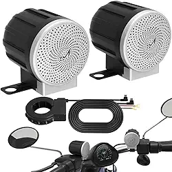 TK-YBX1ZSQ Alto-falantes Bluetooth à prova d'água para motocicleta, sistema de som amplificador de alta potência, alto-falante estéreo de áudio externo de alcance completo para ATV, UTV, quadriciclo