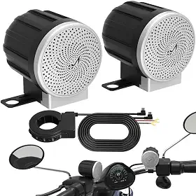 TK-YBX1ZSQ Alto-falantes Bluetooth à prova d'água para motocicleta, sistema de som amplificador de alta potência, alto-falante estéreo de áudio externo de alcance completo para ATV, UTV, quadriciclo