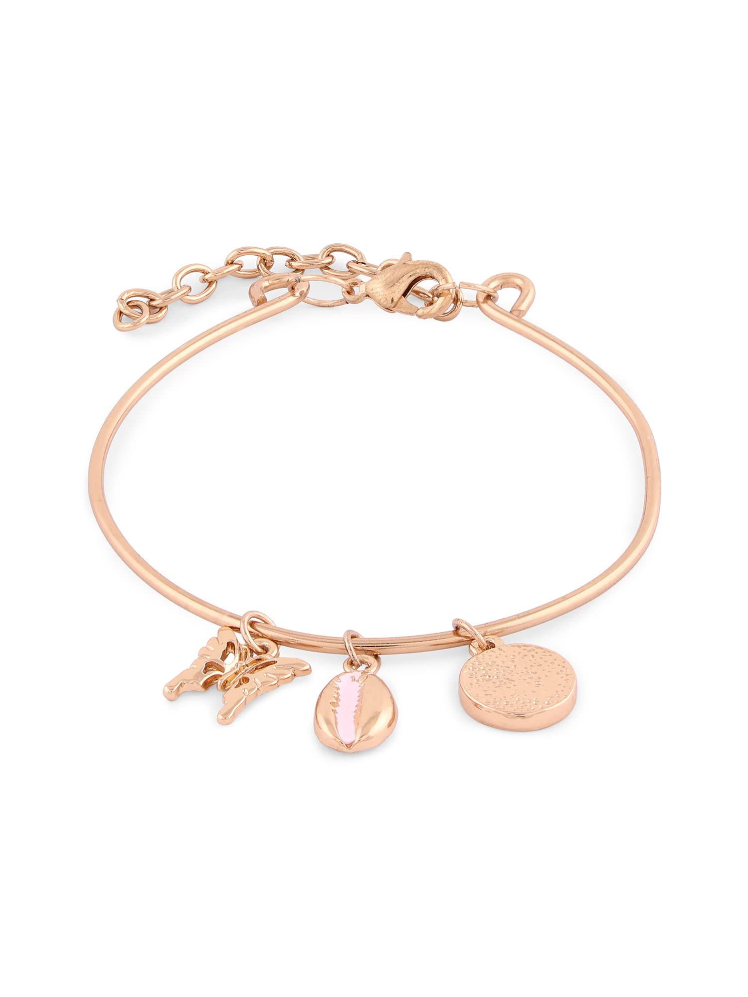ZAVERI PEARLS Gold Tone Contemporary Style Charm Bracelet For Women-ZPFK14789 (B0BDLDCJV7) Amazon Price History, Amazon Price Tracker