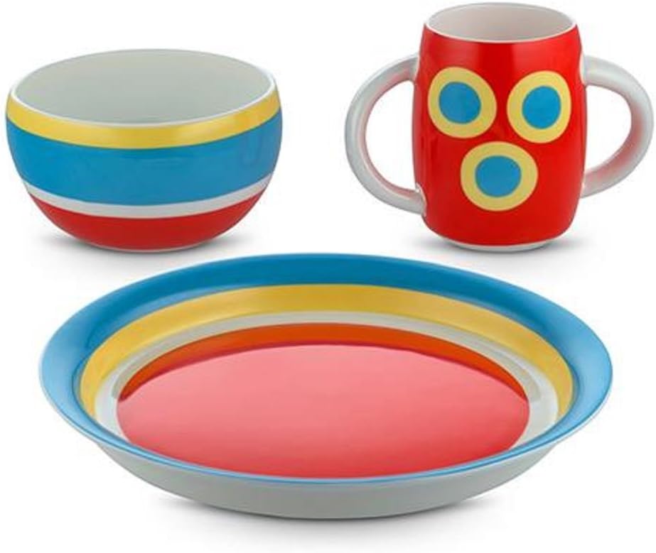 Alessi Alessini-con-centrici Set De Vajilla para Niños, Bone China Alessi Alessini-con-centrici Set De Vajilla para Niños, Bone China