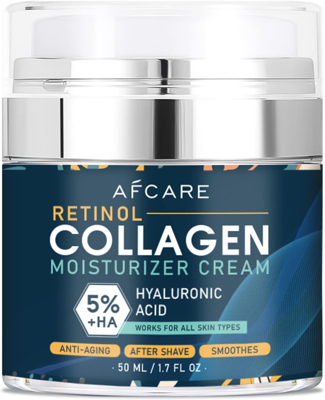 Face Cream for Men,Men's Face Moisturizer Cream with Organic Sunflower Seed Oil,Collagen,Hyaluronic Acid,Retinol,Vitamins E,Mens Skin Care Fit Day & Night Moisturizing Anti Wrinkle 1.7 oz