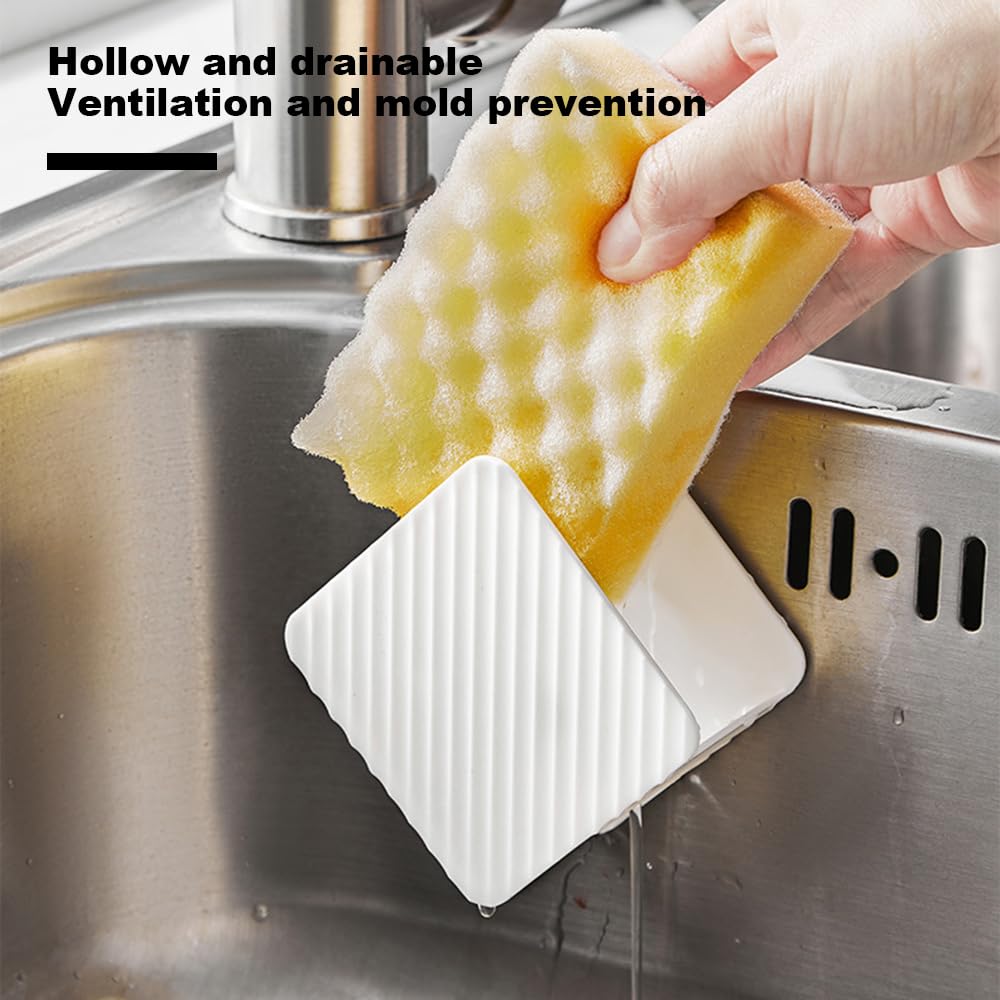 Valink Portaspugna Da Cucina In Acciaio Inox, Da Agganciare Al Rubinetto, Organizer Per Lavello Con Spugna, Sapone E Detersivo - 4