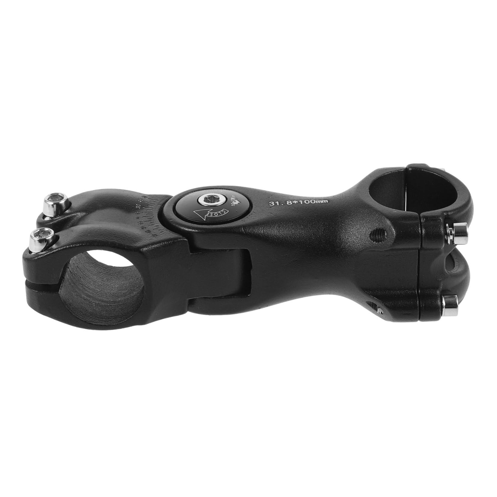 TOYANDONA Potence VTT Tige De Vélo De Montagne Rehausseur De Guidon Ergonomique Léger Tige De Guidon De Vélo Potence De Guidon Réglable Étendu Lumière Black Alliage D'aluminium