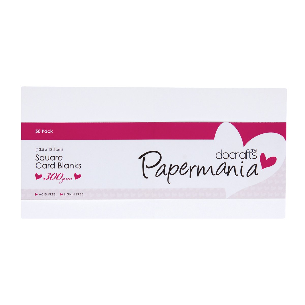Papermania Biglietti Da Auguri Fai Da Te Con Buste | 50 Pezzi 12,7x17,8 Cm | Carta Riciclata 300g/m² Pretagliata | Bianco