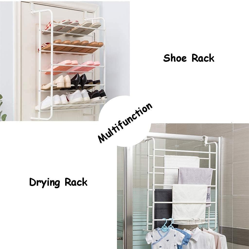 Shoe Rack Shoe Organizer Shoe Shelf 5 Tiers Door Shoe Rack Metal Hanging Shoe Stand Shoe Organizer Accommodates 15 Pairs of Shoes Organiser Shelf Shoe Rack Front Door