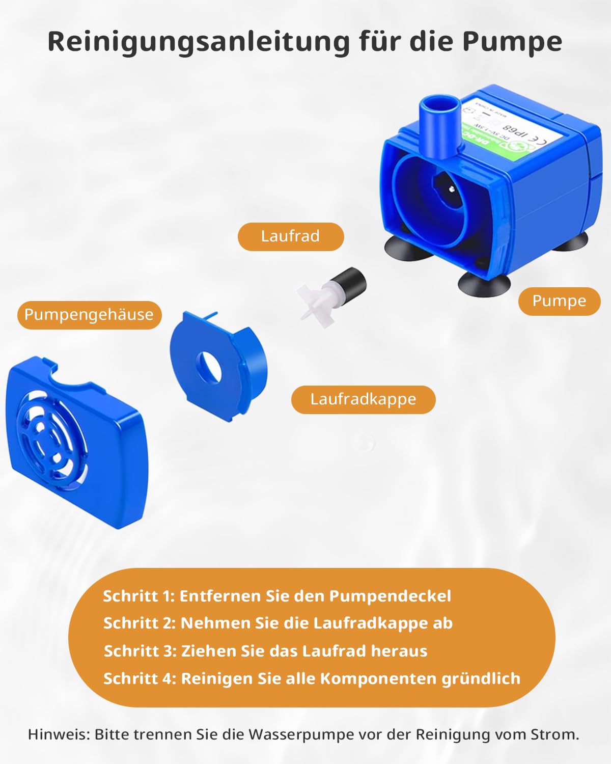 Keramik Katzenbrunnen, 2.1L Trinkbrunnen Wasserbrunnen für Katze, Katzen Wasserspender mit 1 Filter und Schaumstoff und 1 Ultraleise Pumpe, Weiß