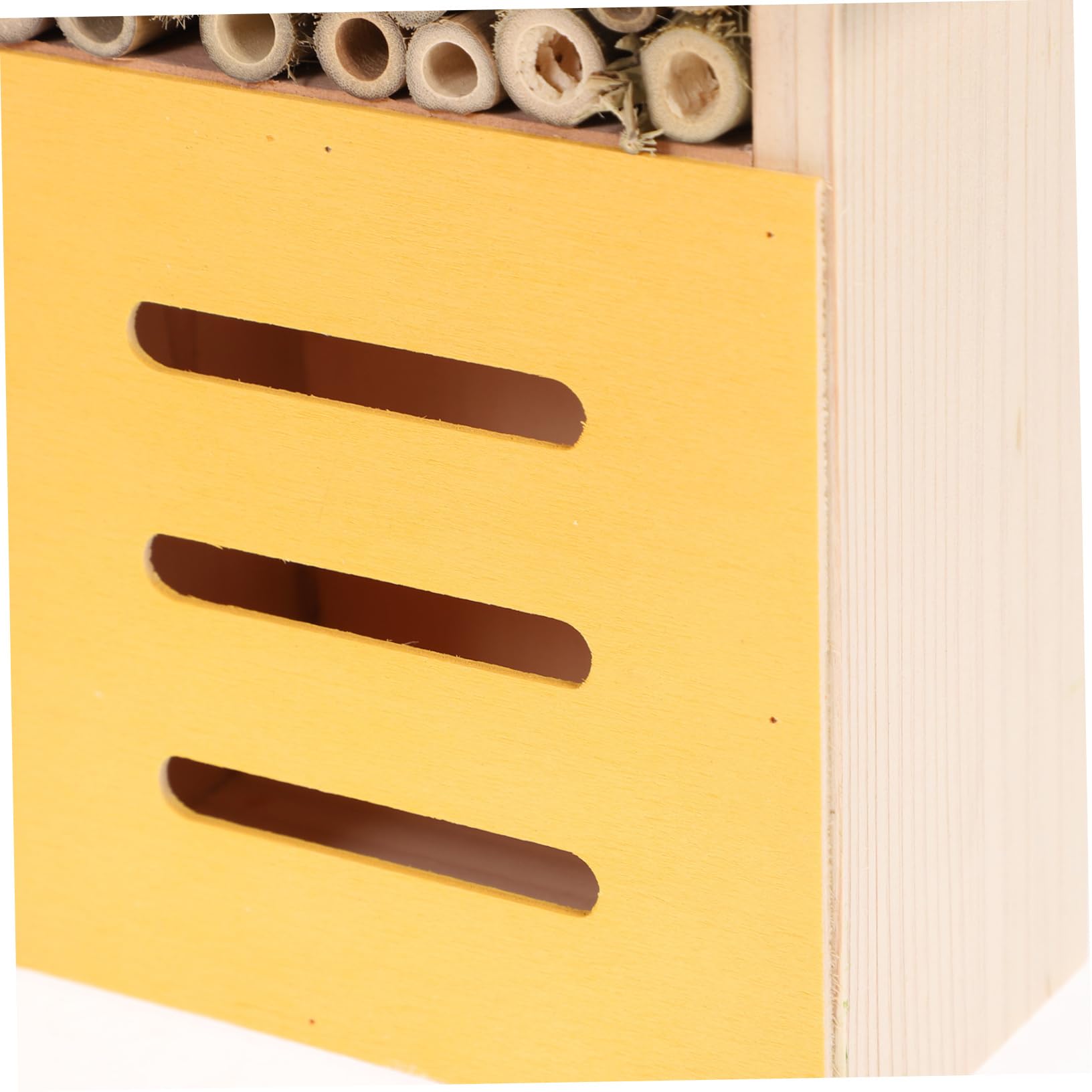 TOYANDONA Dekoratives Insektenhaus Grüne Holzhütte für Garten Lebensraum für Bienen und Marienkäfer Fördert die Bestäubung
