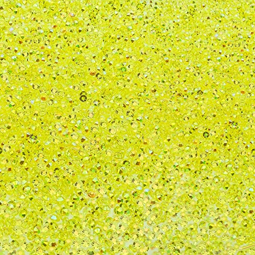 Daiyifiy 4000Pcs Ab Color Resin Rhinestone Transparent Flatback Jelly Resin Rhinestones Bling Glitter Diamond Stone For Nails Decoration Crafts Eye Makeup Clothes Shoes Vases (3/4Mm, Yellow) #TOP20