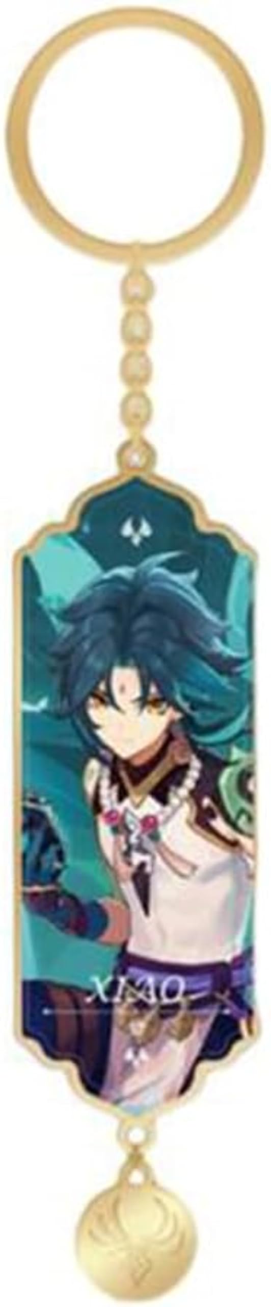 CROFFXLY 3PCS Genshin Key Chain Toy Impact Liyue Vision Anemo Luminous Xiao Genshin Weapons Cosplay Accessories FT133