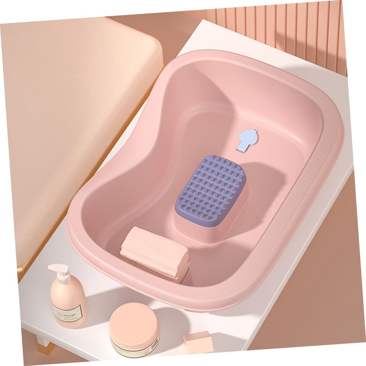 COLLBATH Temperature Sensitive Shampoo Basin for Bed Hair Wash Inflatable Hair Wash Tub