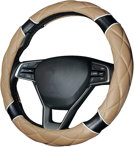 Funda para Volante coofig de 15 Pulgadas de Microfibra Suave de Cuero de Moda, Antideslizante, Sin Olor, Universal para Auto/Camión/SUV/Furgoneta