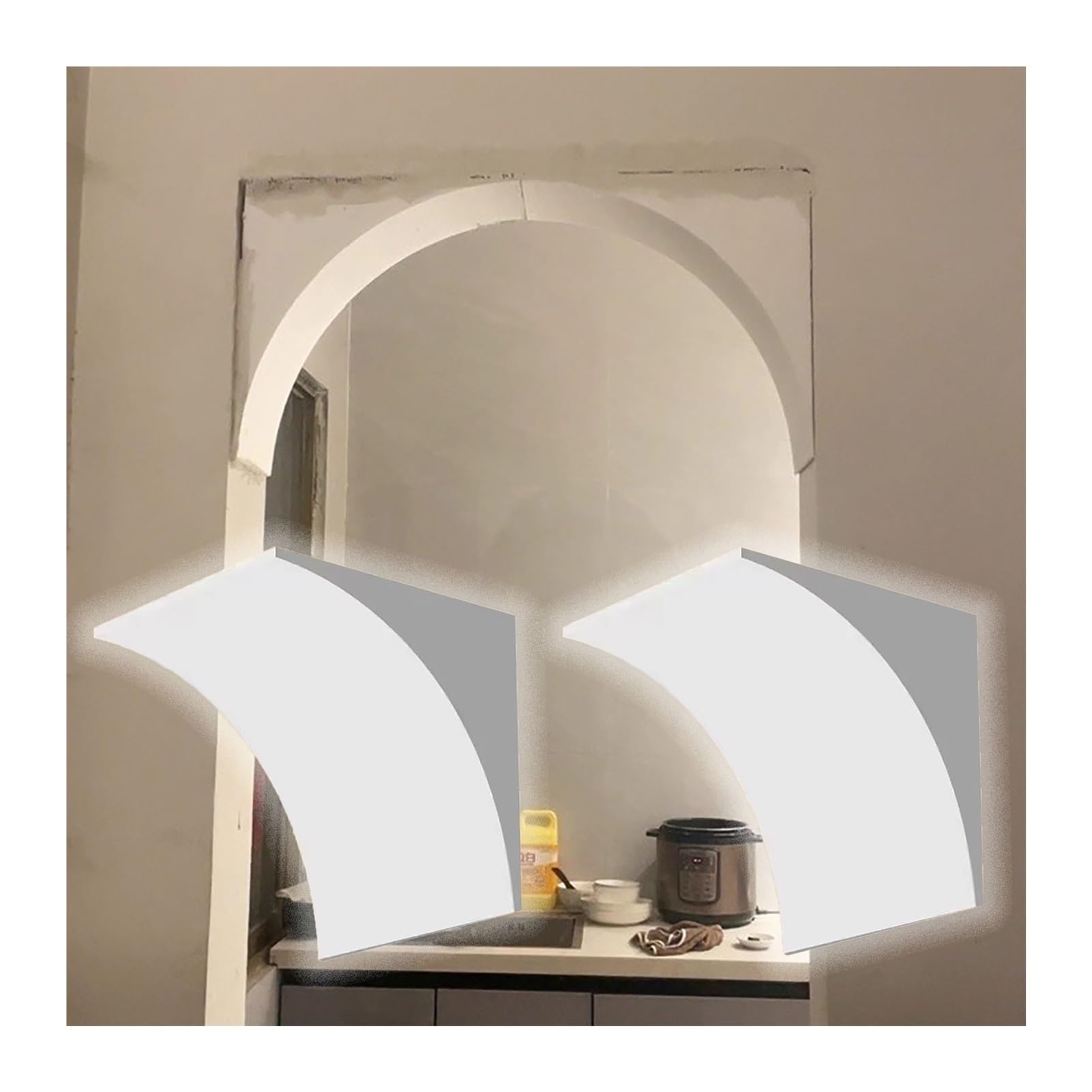 Garniture d'arc en mousse pour moulure en demi-cercle de porte intérieure bricolage