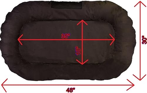 Miniatura 6 de Almohadilla ortopédica de lujo para cama de mascotas de espuma viscoelástica sólida con funda externa resistente al agua Oxford para perros pequeños