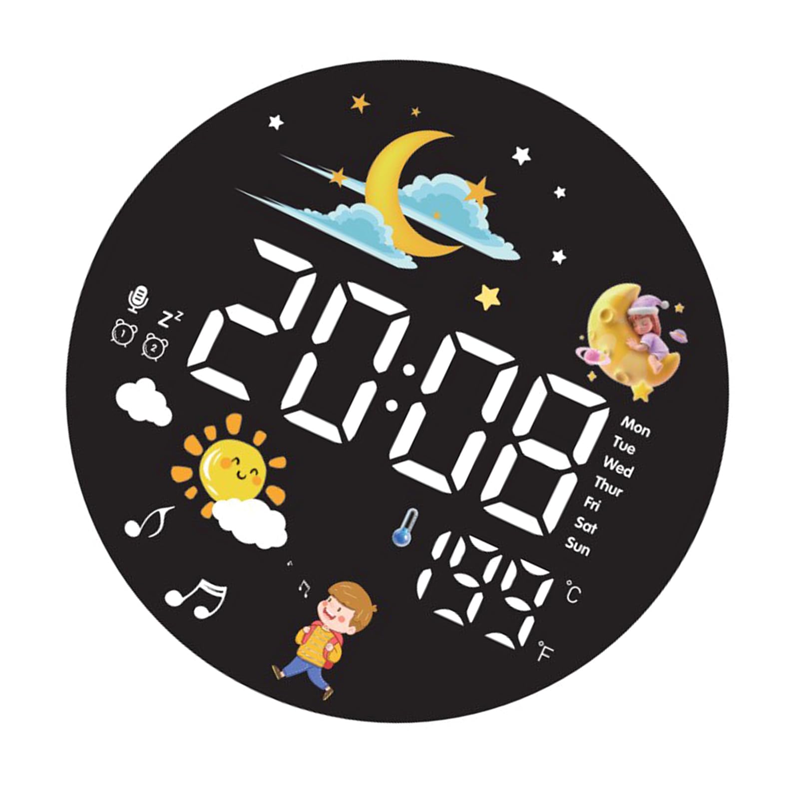 Horloge murale numérique LED pour décoration de chambre moderne