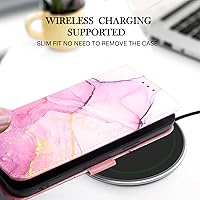 Vista 3 de Redmi Note 11 - Funda 4G Note 11S, funda de cuero tipo cartera con tarjetero y soporte para tarjetas para niñas y mujeres, diseño de mármol, funda