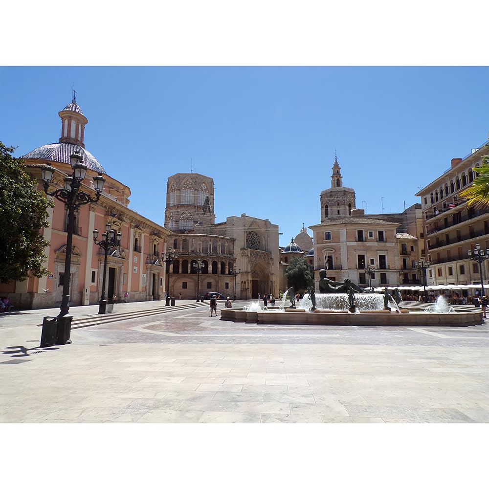Adulto 2000(100x70cm) piezas de rompecabezas, Valencia, España City Square Bell Tower Puzzle, Recuerdos de viaje, Juguetes y Regalos