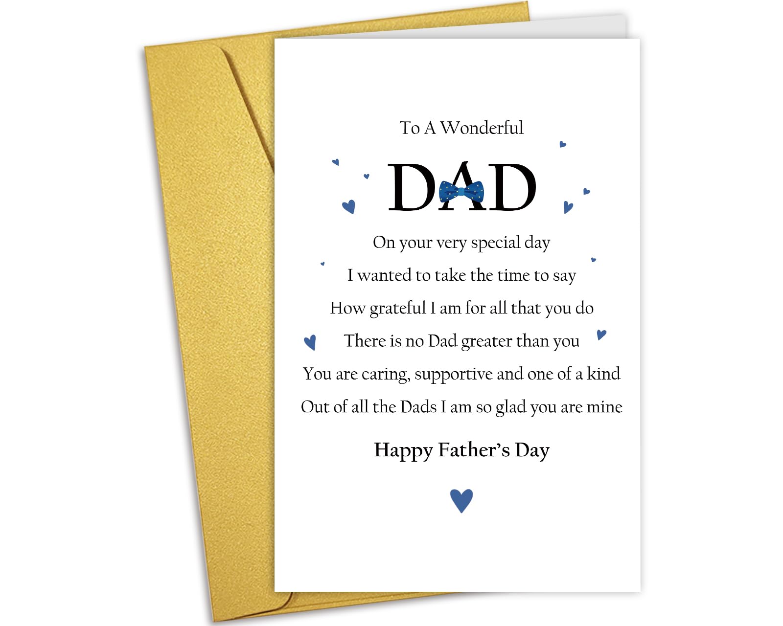 Nchigedy To A Wonderful Dad Happy Father's Day Card, Thoughtful Poem Fathers Day Card from Daughter Son, Grateful Father's Day Cards Gifts, Out of All
