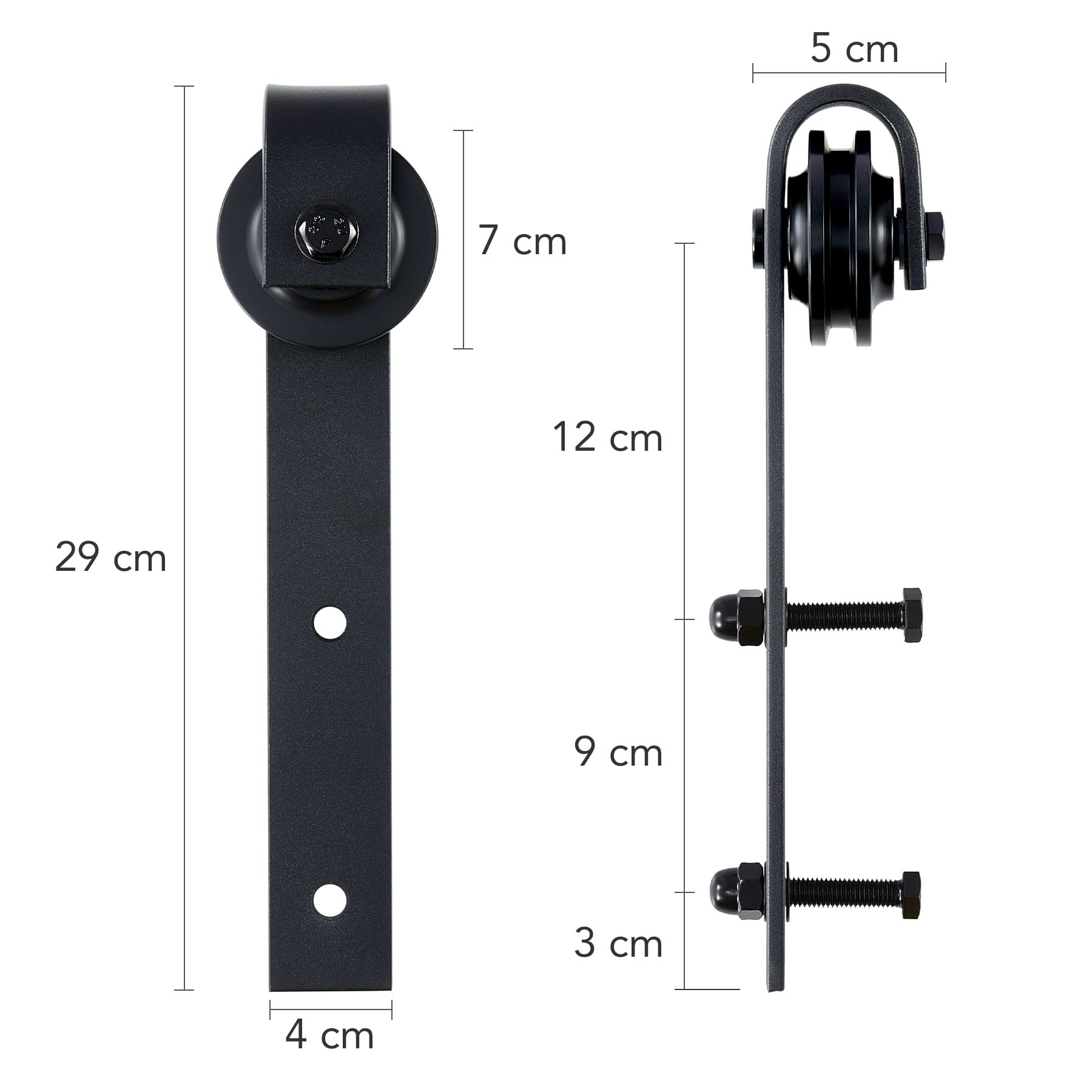 COZ 6FT 183cm Sliding Barn Door Kit Wood Door Hardware Closet Set Carbon Steel Barn Door