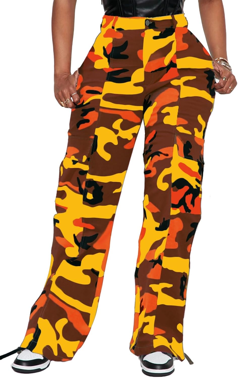 BEJONS Women’s Relaxed Fit All Day High Waist Cargo Pants