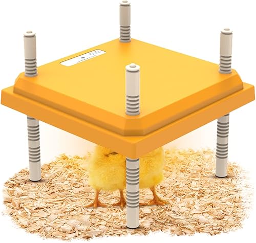 Miniatura 9 de Placa calefactora de pollitos, placa calefactora para criar, calentador de pollitos, altura ajustable, caja de sujeción de pollos lámpara de calor