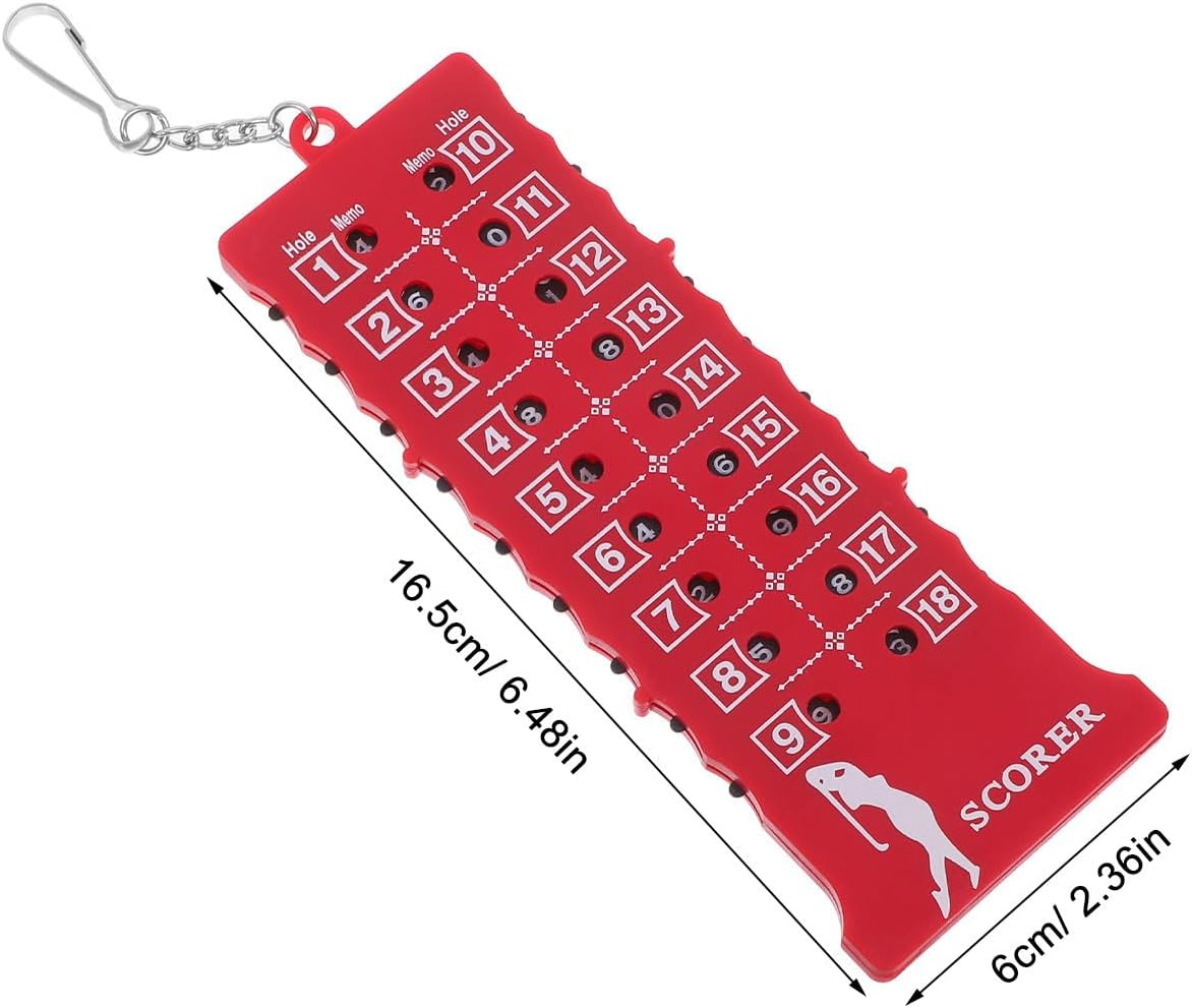 Golf Score Counter 18 Holes Portable ABS Red Scoring Accessory image 2